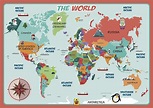 World Map Placemats - Educational Kids Placemats - Walmart.com ...