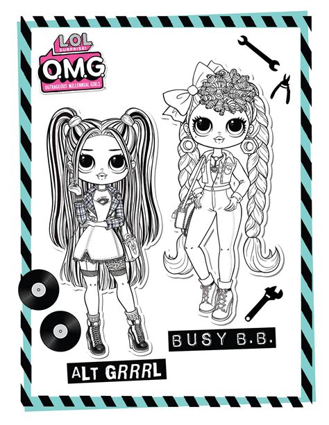 Coloring Pages Lol Omg Dolls
