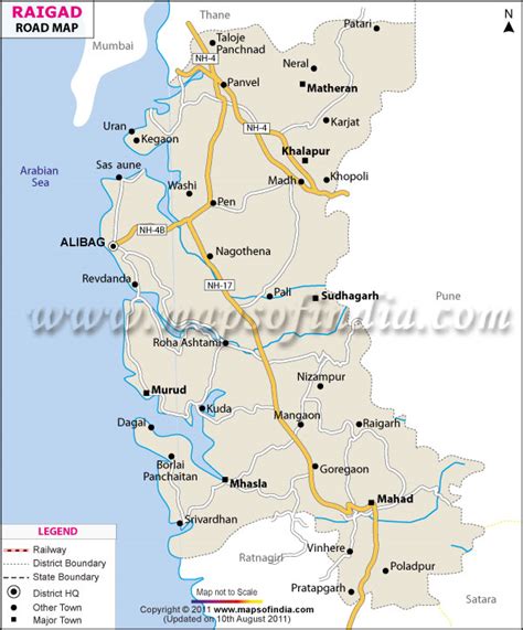 Raigarh Road Map Maharashtra