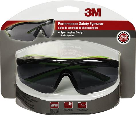 3m safety eyewear sports inspired design gray lens anti fog 47101 wz4