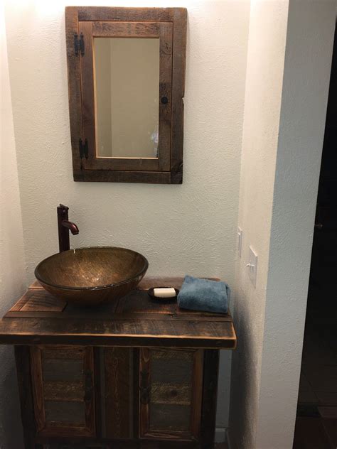 Rustic Recessed Barn Wood Medicine Cabinet With Mirror Made Etsy