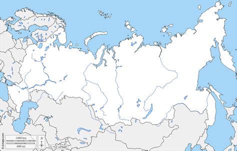 ロシア 無料地図 無料の空の地図 無料のアウトラインマップ 無料のベースマップ 境界 川と湖