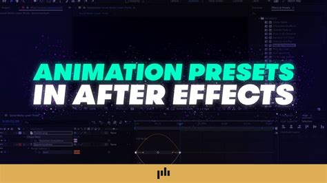 How To Use Animation Presets In After Effects Youtube