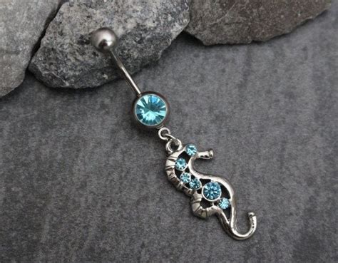 Seahorse Belly Button Jewelry Belly Button Piercing Navel Ring Navel