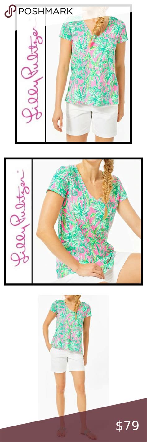 Nwt Authentic Lilly Pulitzer Xl Pros Pink Etta Top Lilly Pulitzer