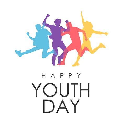 Premium Vector Vector Happy Youth Day Poster Template