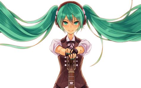 Vocaloid Green Eyes Green Hair Hatsune Miku Long Hair