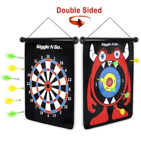 Buy Giggle N Go Magnetic Dart Board Game Our Reversible Rollup Kids
