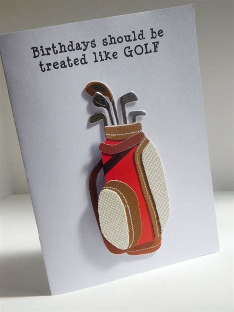 Golf Birthday Card Golf Birthday Golf Card Birthday Card Etsy Golf