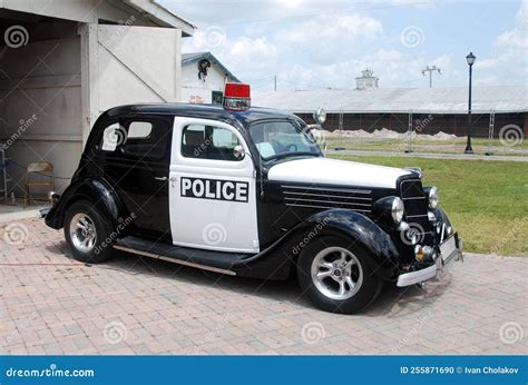 Retro Police Car Stock Photo Image Of Historic Vehicle 255871690