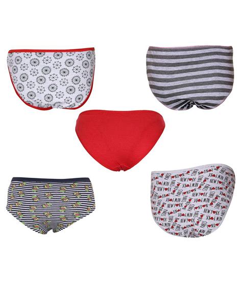 Pepperika Multicolour Cotton Panties For Girls Pack Of 5 Buy Pepperika Multicolour Cotton