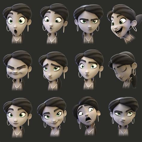 Some Examples Showing The Range Of The Blendshapes I Made For The Face