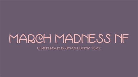 March Madness Nf Font Download Free For Desktop And Webfont