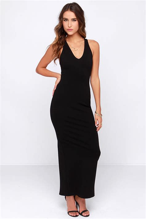 Chic Black Dress Bodycon Dress Maxi Dress 3900
