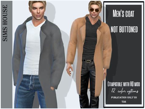 The Sims Resource Mens Coat Not Buttoned