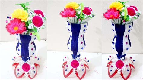 Diy Plastic Bottle Flower Vase How To Make Flower Vase