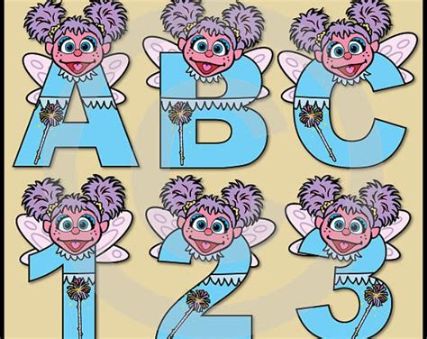 Cookie Monster Sesame Street Alphabet Letters And Numbers Clip Etsy