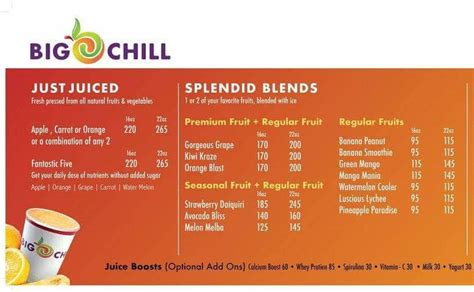 Fresh Bar By Big Chill Near Me In Robinsons Galleria Discover