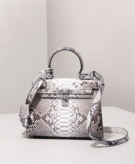 Stylish Snakeskin Handbag Python Flap Crossbody Satchel Bag In 2020