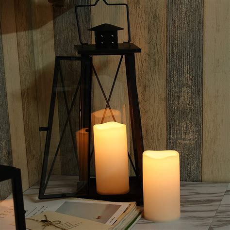 Waterproof Flameless Led Candle With Timer Outdoor Flickering Battery