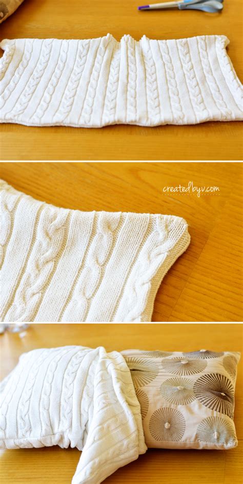 Cozy Up With DIY Sweater Pillows Created By V
