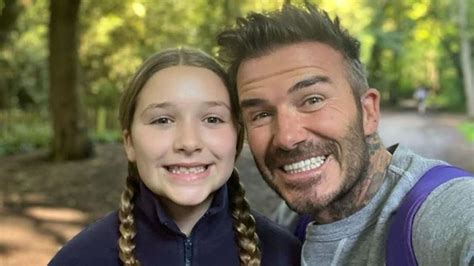 David Beckhams Daughter Harper Copies Her Dad With Cute Hobby Video
