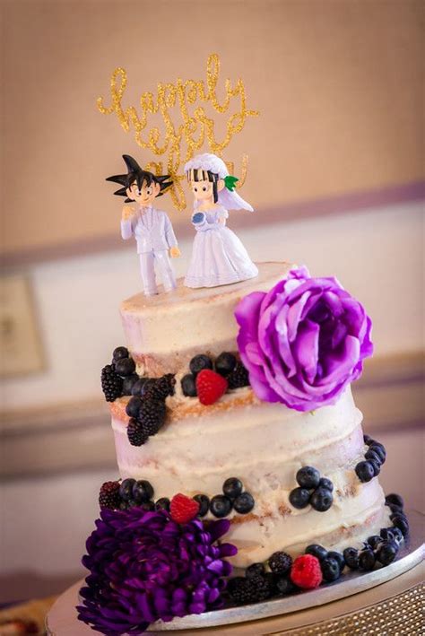 Just a simple sheet cake that i have. Dragon Ball Z Wedding Cake (With images) | Wedding cake ...