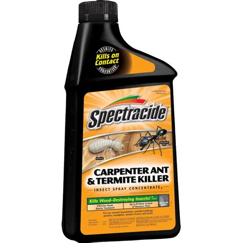 The amdro quick kill indoor/outdoor carpenter bee, ant & termite killer foam aerosol was very effective with the extended nozzle. Shop Spectracide 32 Oz. Carpenter Ant and Termite Killer Concentrate at Lowes.com