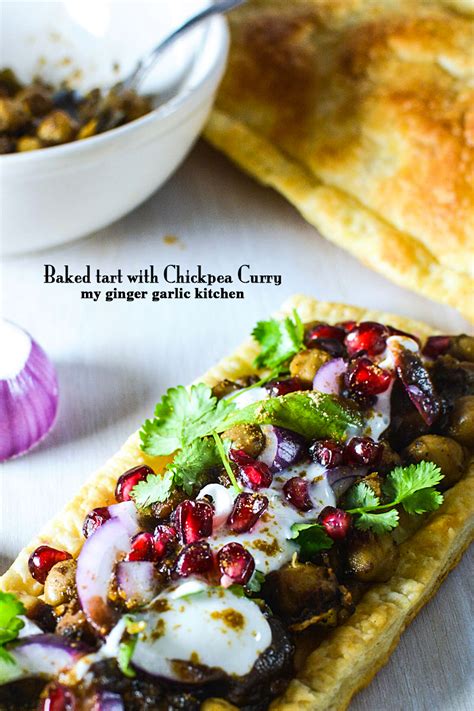 Baked Tart With Chickpea Curry And Tamarind Chutney My Ginger Garlic