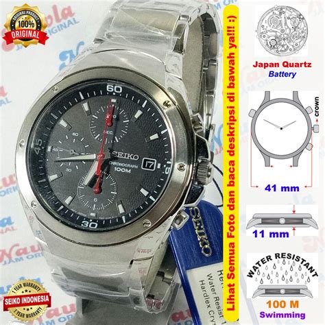 Jual Seiko Quartz SND781P1 Chronograph Black Dial Jam Tangan Pria