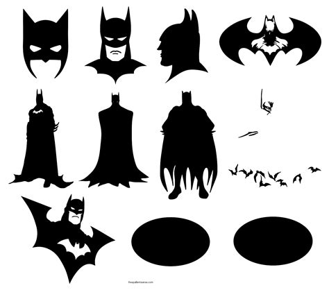 Black And White Batman Silhouette Vector Designs