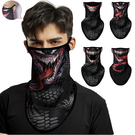 Customized 3d Venom Half Mask Balaclava Army Bandana Men Punisher Neck