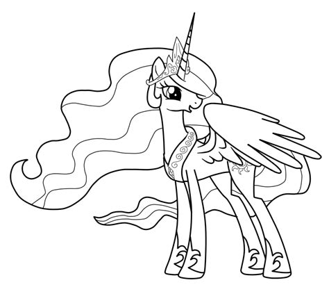 My Little Pony Coloring Pages Princess Celestia At
