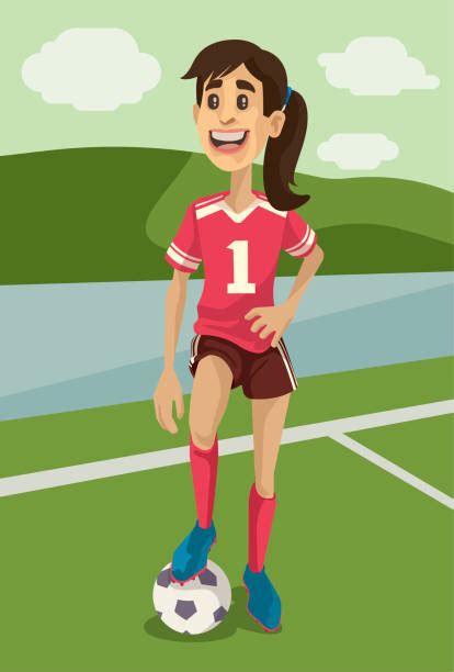 Girl Soccer Players Cartoon Stock Photos Pictures And Royalty Free