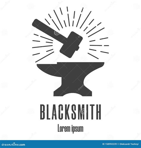 Anvil For Blacksmith Illustration Symbol Vector Logo Silhouette