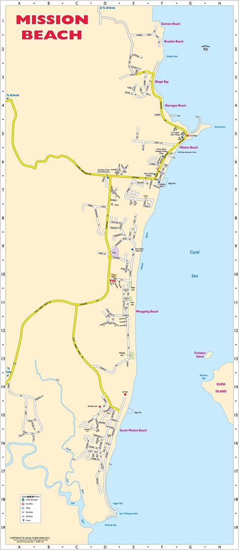 Mission Beach Cardwell Tully North Queensland Maps Street