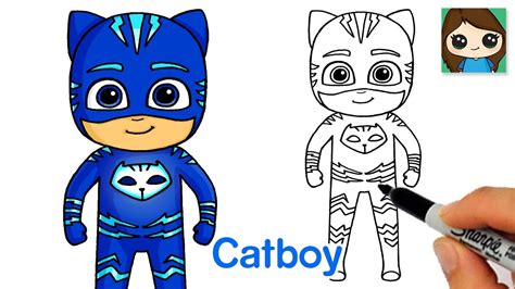 How To Draw Catboy Pj Masks Youtube