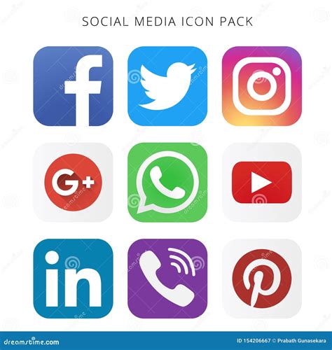 High Resolution Social Media Icons
