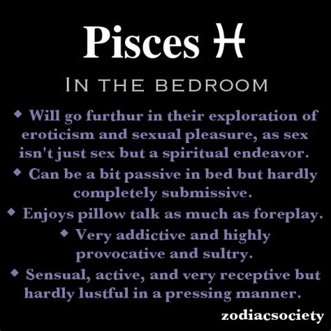 Zodiac Society — Pisces In The Bedroom Pisces Traits Pisces And