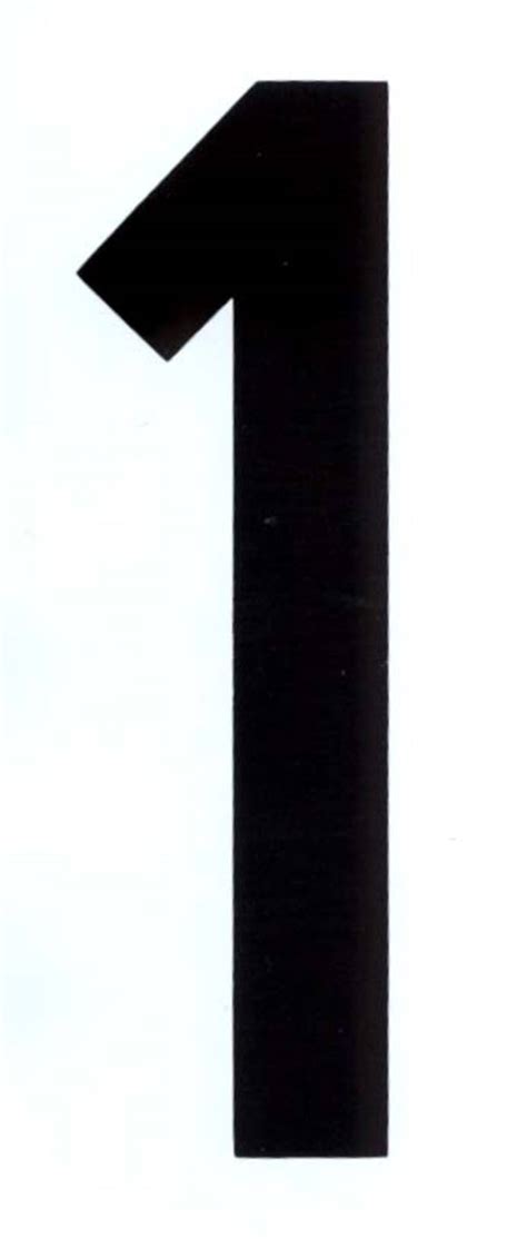 Number 1 Black On White Adhesive 140mm