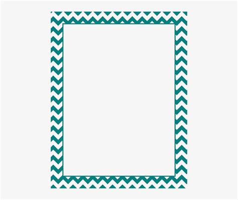 Teal Border Frame Png File Green Chevron Page Border Free