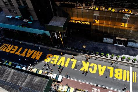 Nyc Paints ‘black Lives Matter Mural In Front Of Trump Tower The