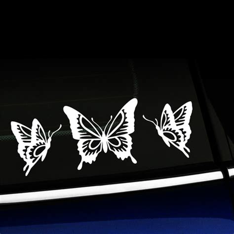 Butterfly Trio Vinyl Car Decal