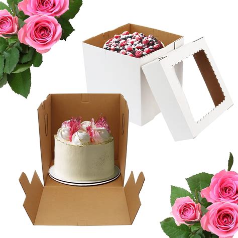 Cakinbox Tall Cake Boxes With Window And Cake Boards Ubuy Qatar