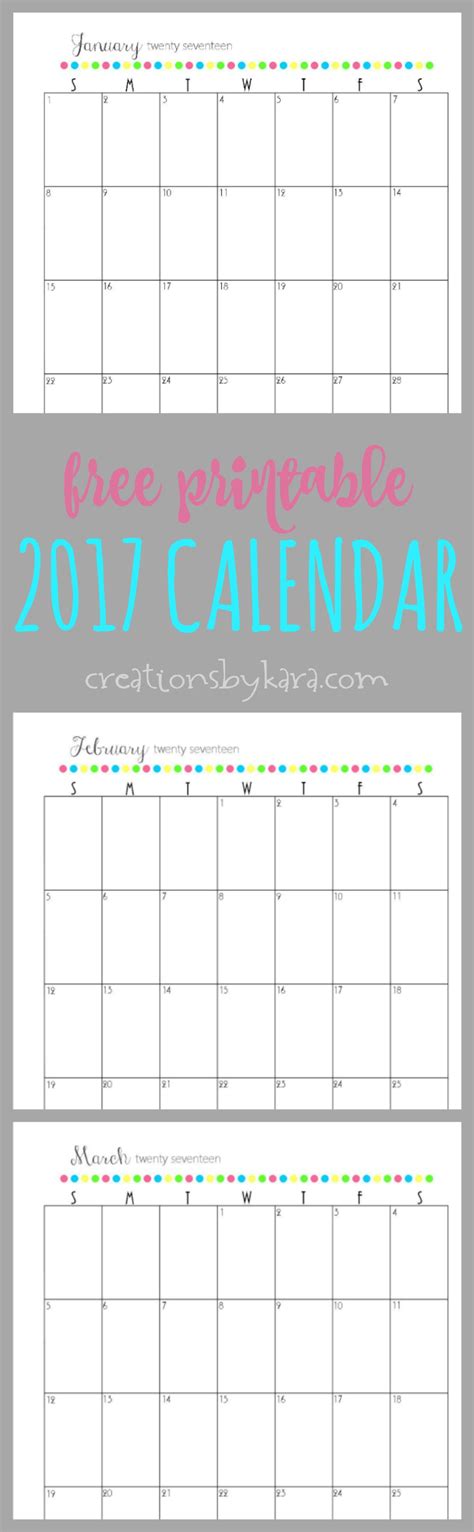 Free Printable 2017 Calendar Perfect For Scheduling And Organizing A