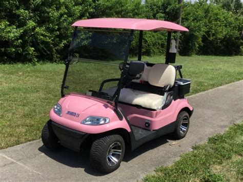 Pink 2 Passenger Advanced Ev Lsv Street Legal Golf Cart Fast Luxury