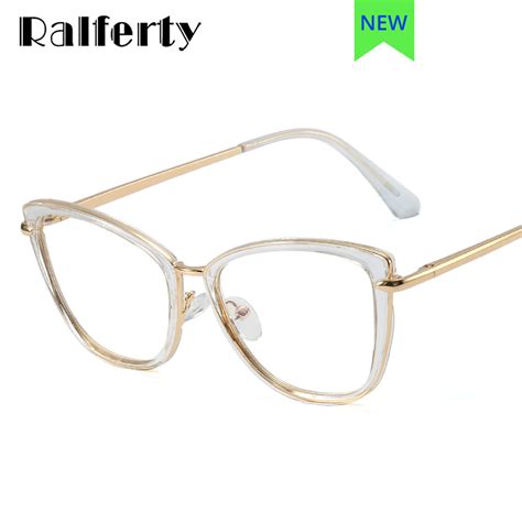 Ralferty Womens Eyeglasses Cat Eye Anti Blue Light F95290 Eyeglasses