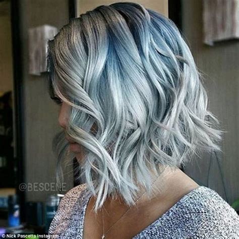 I love gray hair, she says. Denim hair is the latest trend as women dye their hair ...