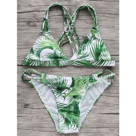 Strappy Tropical Bikini Set Tropical Bikinis Tropical Bikini Set
