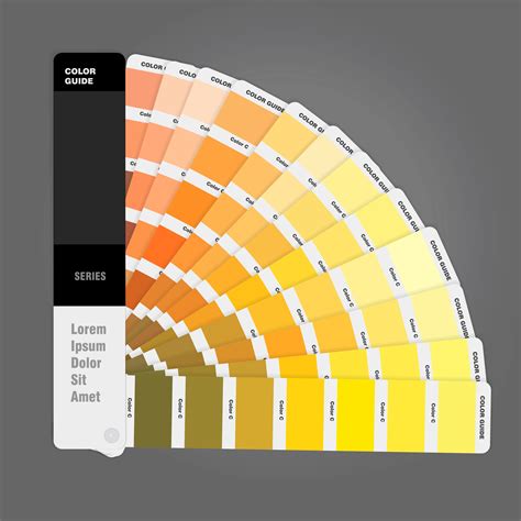 Illustration Of Color Palette Guide For Print Guide Book For Designer